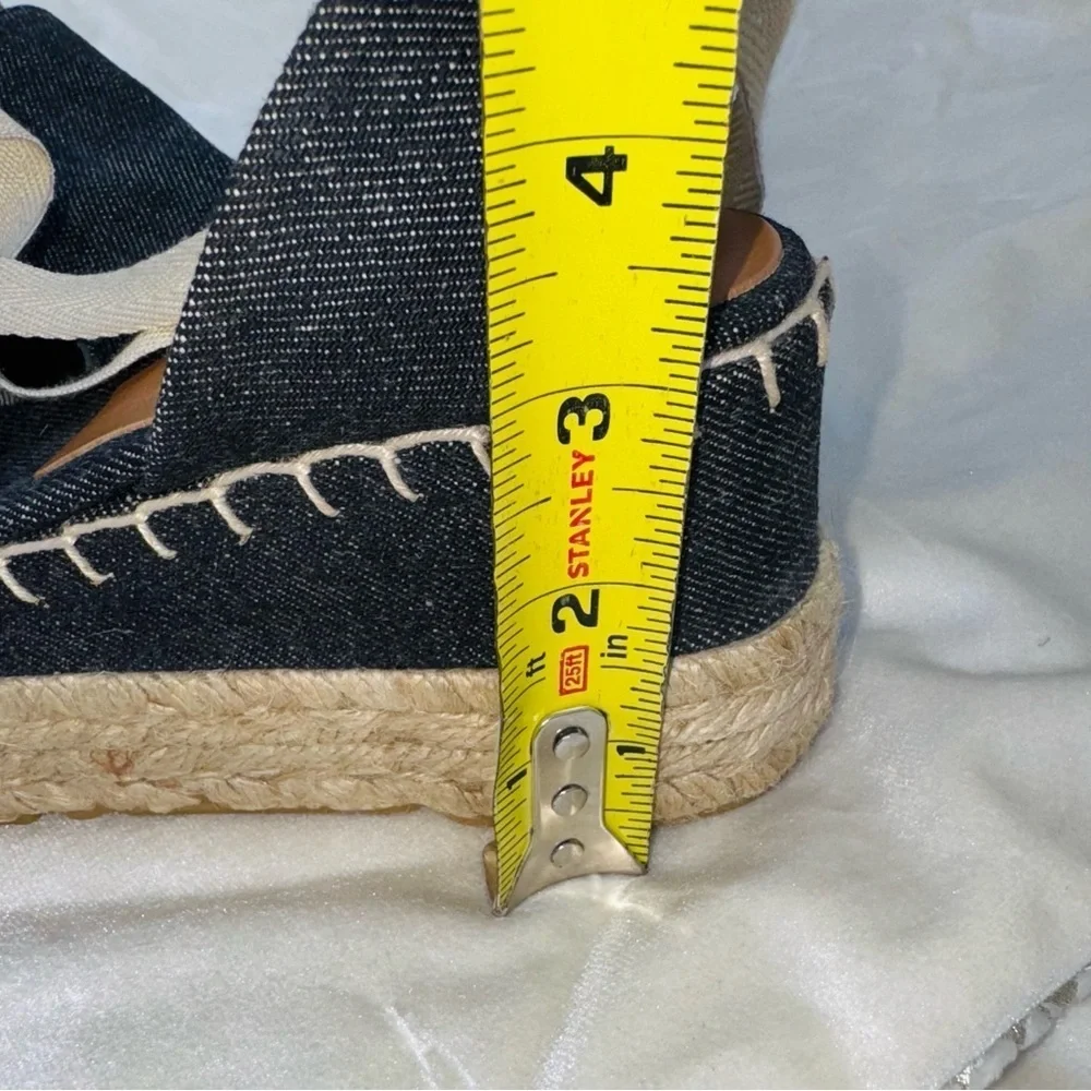 Ralph Lauren Black and Tan Espadrille Sandals